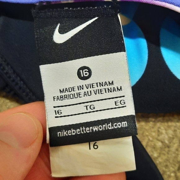 Nike Womens Reversible Swimsuit Bikini Top Bubbles Size 16 - Picture 5 of 7